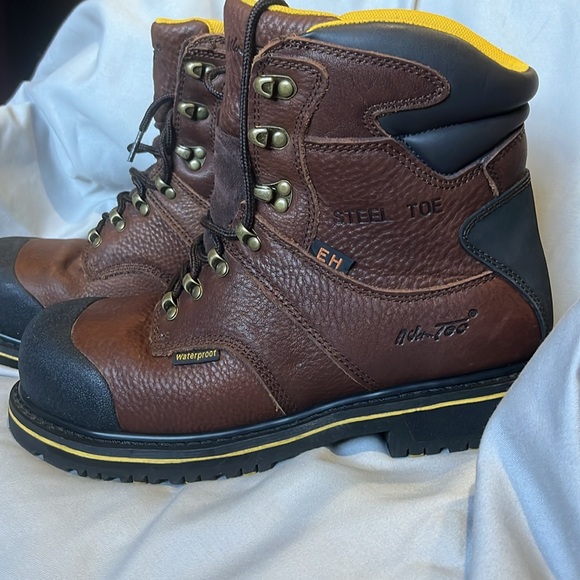 Men’s Ad Tec steel toe leather boots, waterproof, non slip, new in box - Picture 2 of 10